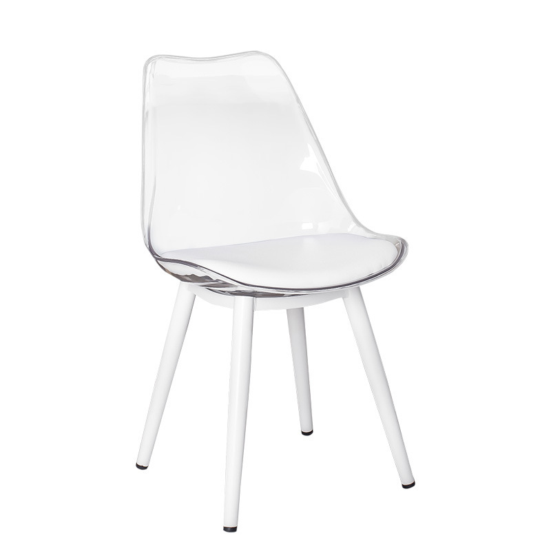 Crystal Chair Transparent Chair Home Bedroom Backrest Plastic Crystal Chair Acrylic Stool Simple Dining Chair
