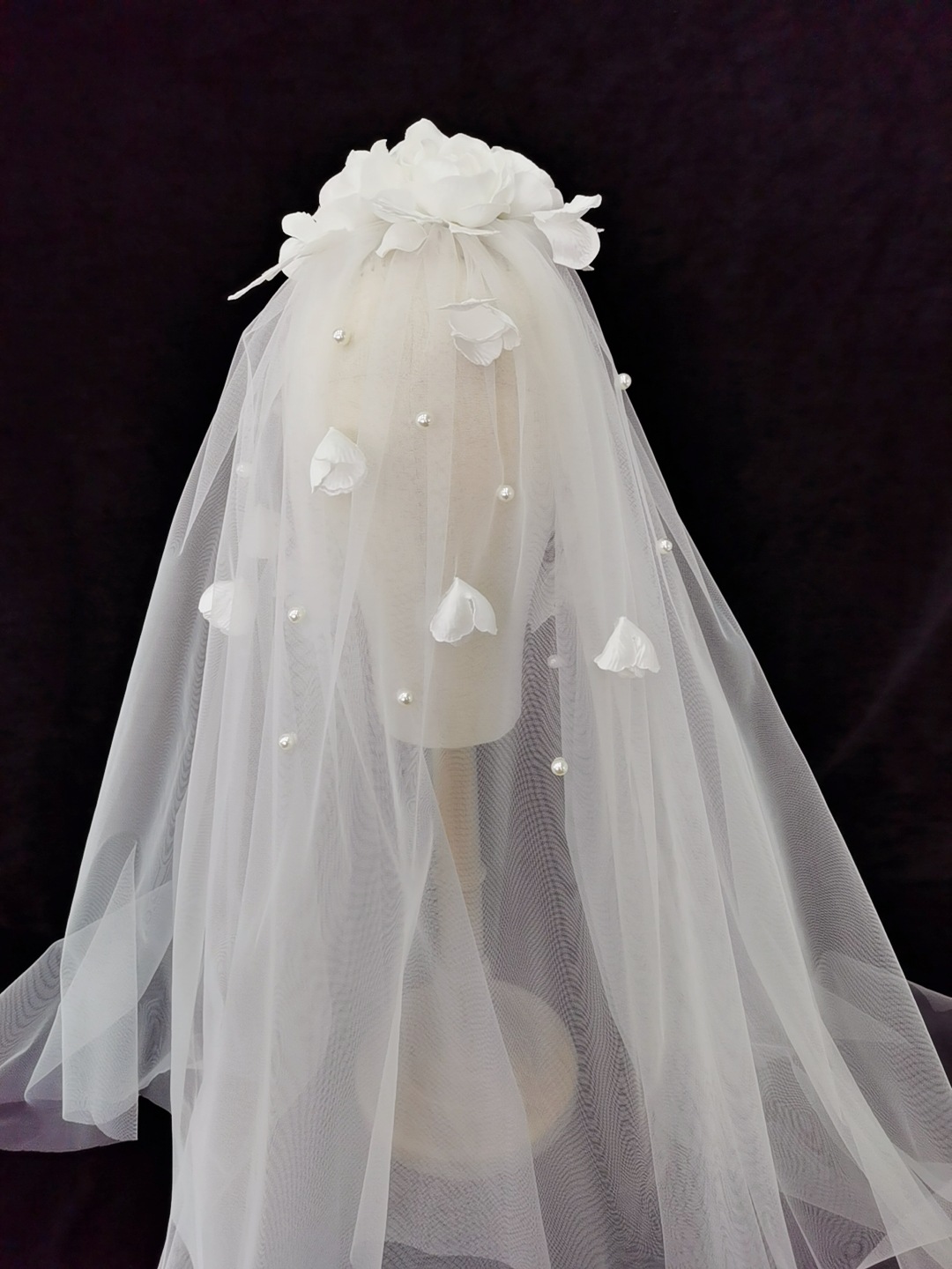 Wedding Veil  Bridal Veil Three-Dimensional Modeling Fairy Beautiful Three-Piece Wedding Accessories Wholesale