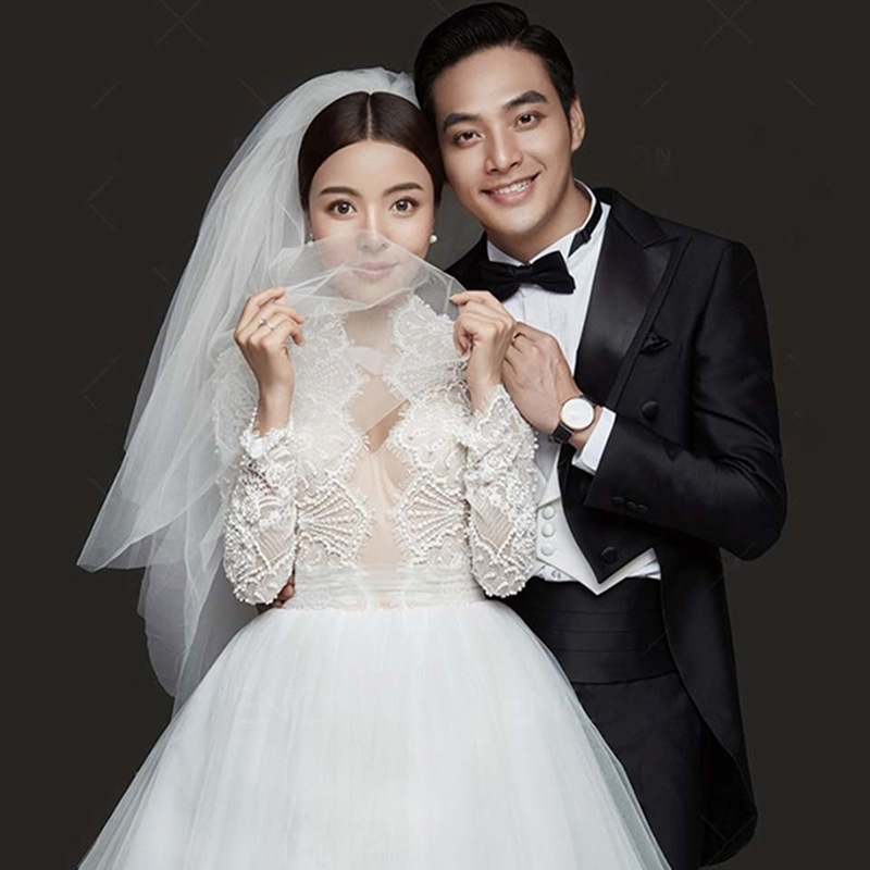 European And American Veil Bride New Wedding Single Layer Lace Veil Korean Style Wedding Veil