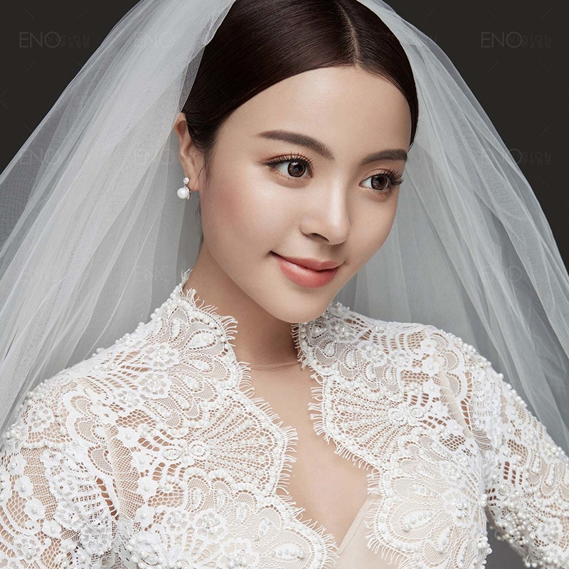 European And American Veil Bride New Wedding Single Layer Lace Veil Korean Style Wedding Veil
