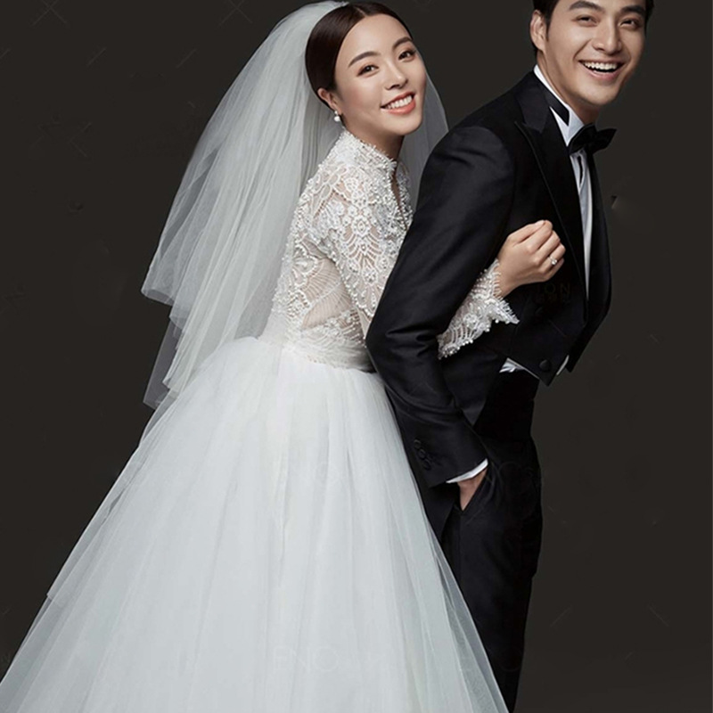 European And American Veil Bride New Wedding Single Layer Lace Veil Korean Style Wedding Veil
