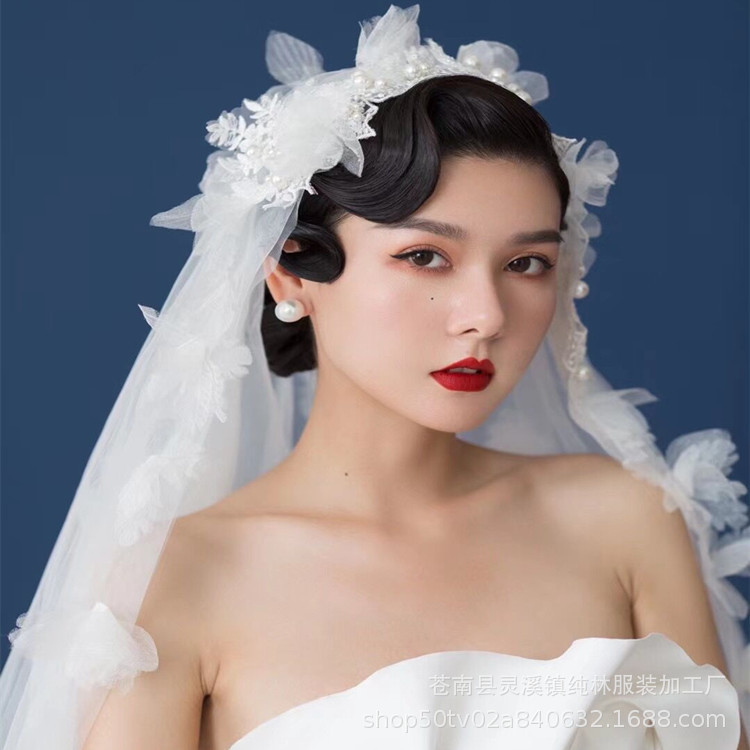 Wedding Veil  Hair Accessories Mori Style Flower Headwear Temperament Wedding Photo Trip Shoot Photo Accessories