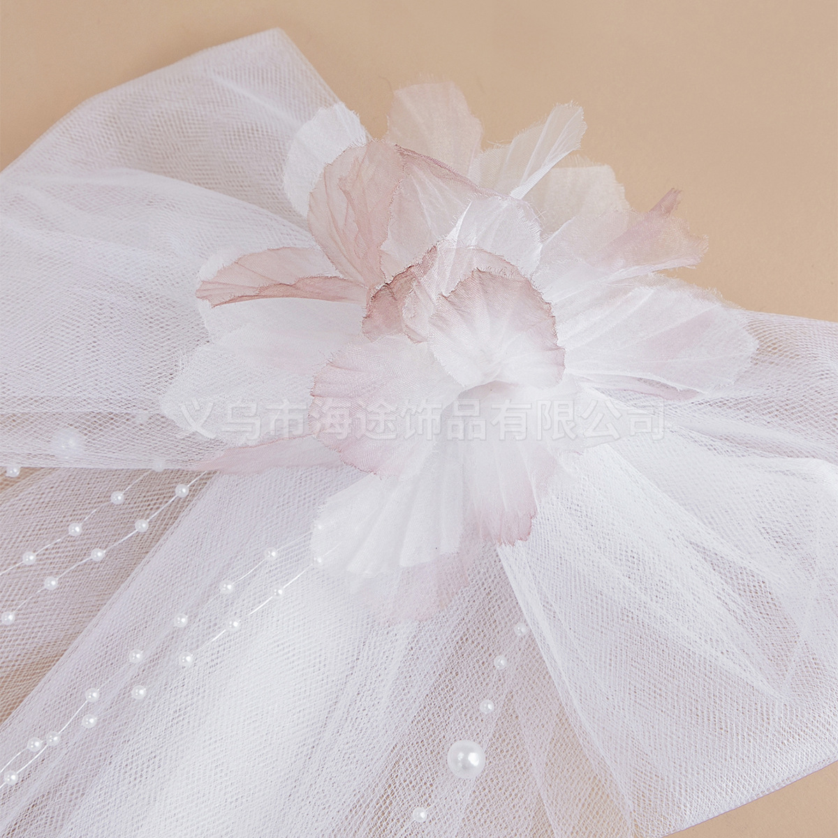 Cross-Border New Arrival Bow Super Fairy Veil Beautiful Bridal Headdress Wedding Dress Photo Photography Photo Props Manufacturer