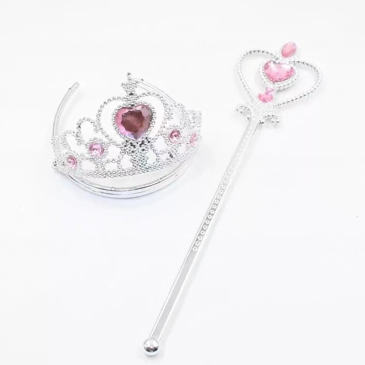 New Crown Veil Children's Travel Ornament Wedding Garland Lace Princess Headwear Garland Luminous Veil