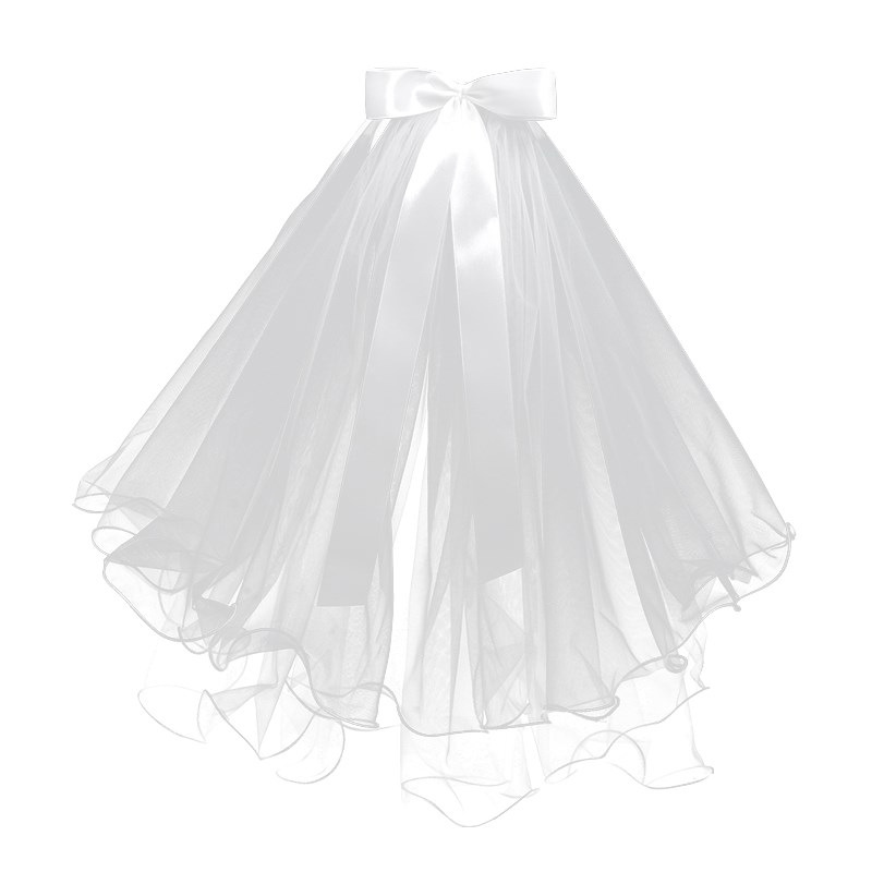 New Night Market Internet Celebrity Same Double-Layer Bow Color Lights Wedding Veil