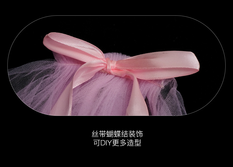 New Night Market Internet Celebrity Same Double-Layer Bow Color Lights Wedding Veil