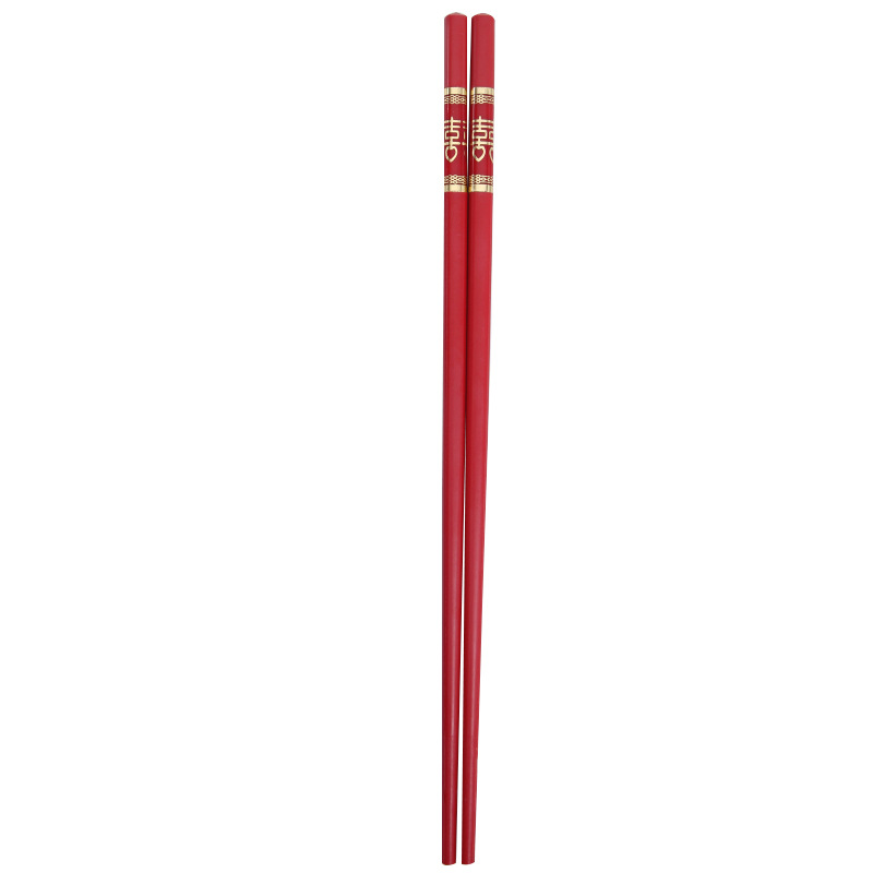End Chopsticks Red Wedding Household Hotel Non-Mildew Non-Slip Alloy Chopsticks Can Be Disinfected Wedding Chopsticks