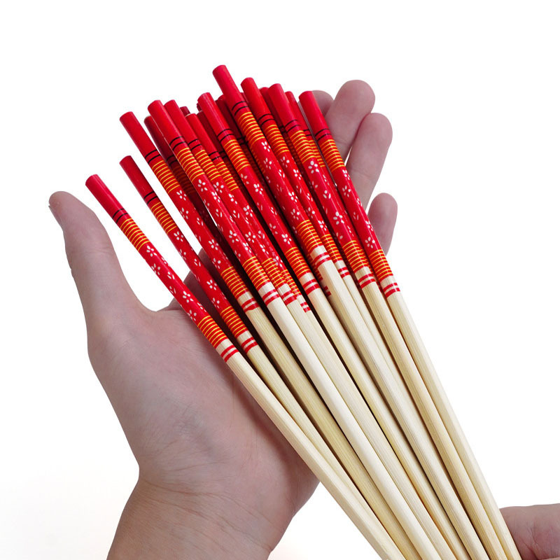 Wedding Chopsticks Birthday Chopsticks Banquet Takeaway Bamboo Chopsticks Red Independent Packaging Chopsticks