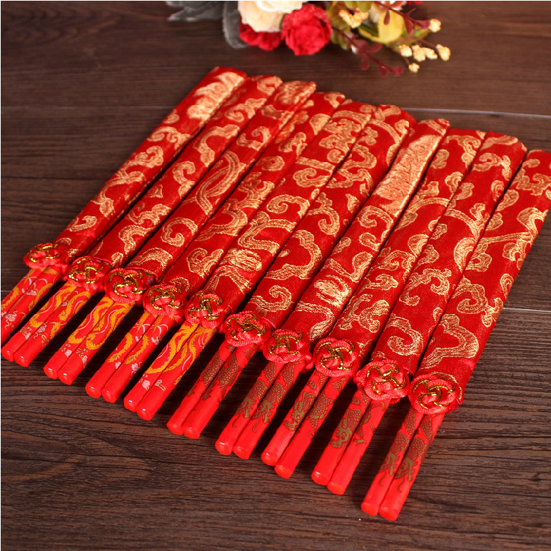 Wedding Chopsticks of Chopsticks Festive Red Chopsticks Wedding Couple Dowry Props Chopsticks Wedding Supplies