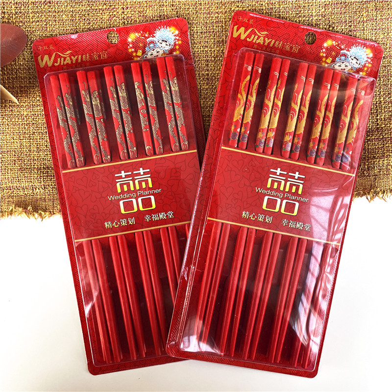 Wedding Chopsticks Red Dragon and Phoenix Set Chopsticks Wedding Wedding Chopsticks