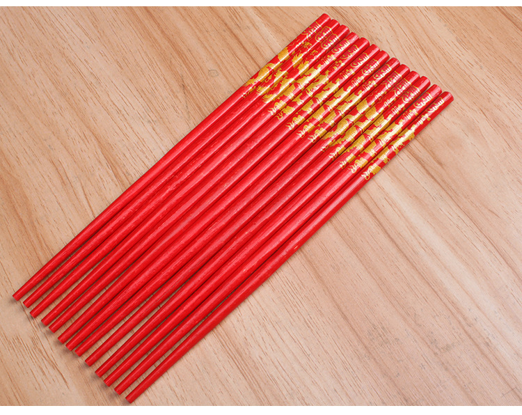 Wedding Chopsticks Phoenix Wedding Celebration Chopsticks Return Ceremony Mongolian Dance Props Red Chopsticks Wholesale