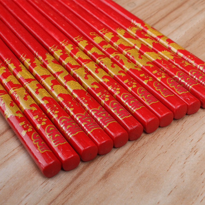 Wedding Chopsticks Phoenix Wedding Celebration Chopsticks Return Ceremony Mongolian Dance Props Red Chopsticks Wholesale