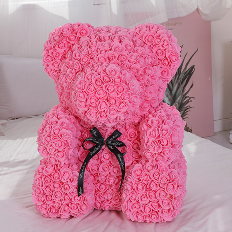 Manufacturer wholesale 70cm rose bear large teddy bear valentine&#039;s day hot style love rose bear gift to his girlfriend