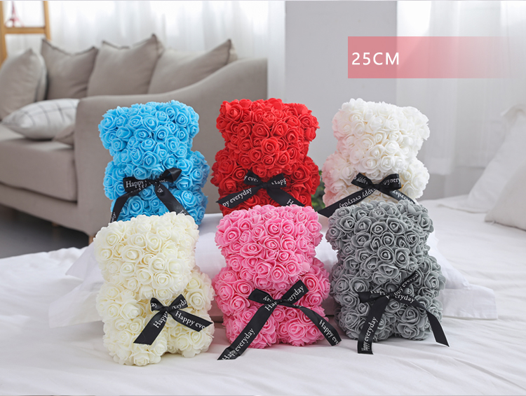 Manufacturer wholesale 70cm rose bear large teddy bear valentine's day hot style love rose bear gift to his girlfriend