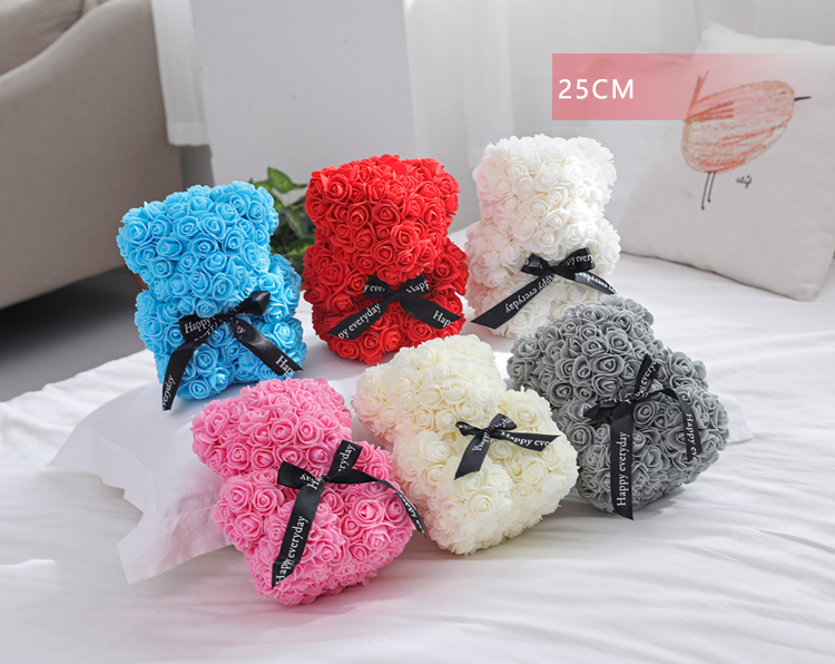 Manufacturer wholesale 70cm rose bear large teddy bear valentine's day hot style love rose bear gift to his girlfriend