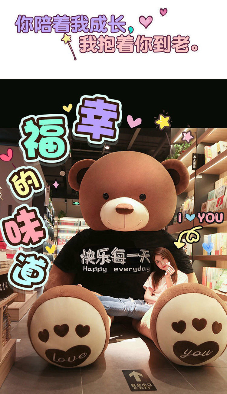 Large Bear Internet Celebrity Teddy Bear Doll Plush Hair Generation Doll Douyin Stall Toy Bear