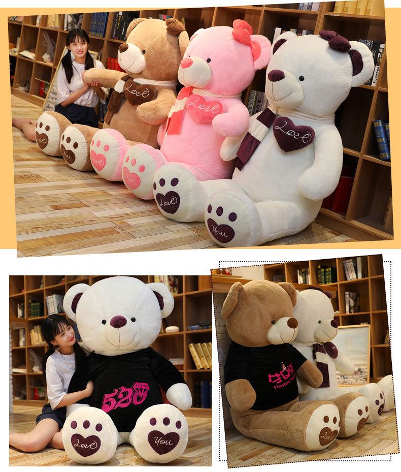 Large Bear Internet Celebrity Teddy Bear Doll Plush Hair Generation Doll Douyin Stall Toy Bear