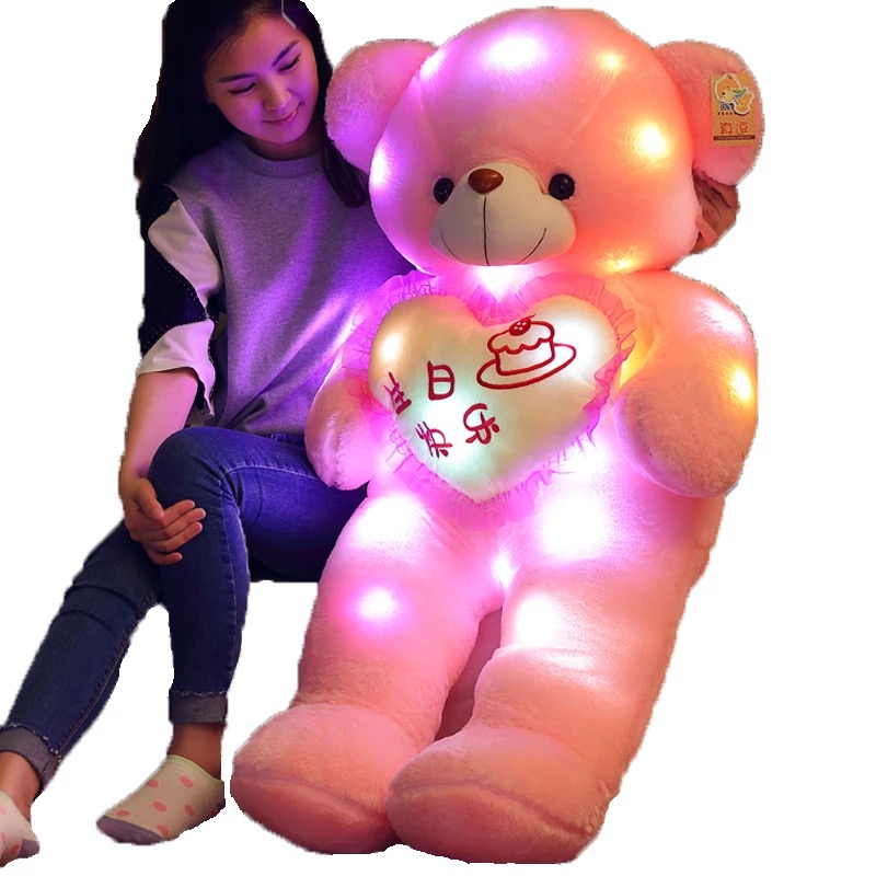 Factory direct recording bear LED teddy bear light emitting toys
