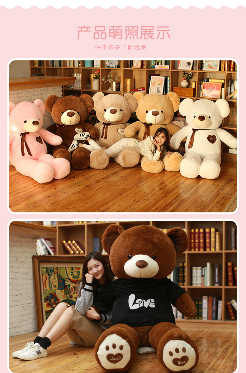 Plush Toy Ribbon Teddy Bear Doll Huggy Bear Ragdoll Get Girls Birthday Gifts Online Sale Free