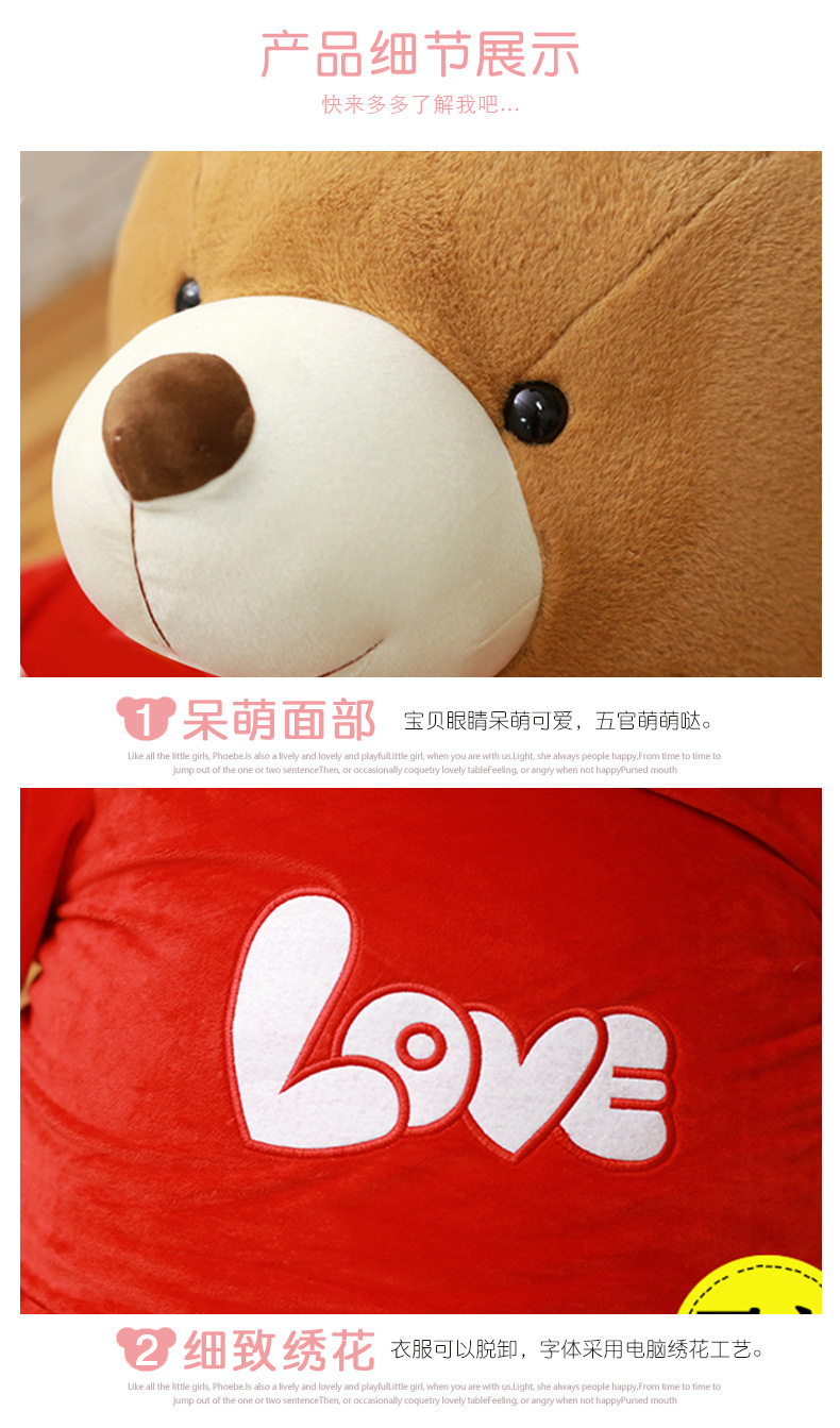 Plush Toy Ribbon Teddy Bear Doll Huggy Bear Ragdoll Get Girls Birthday Gifts Online Sale Free