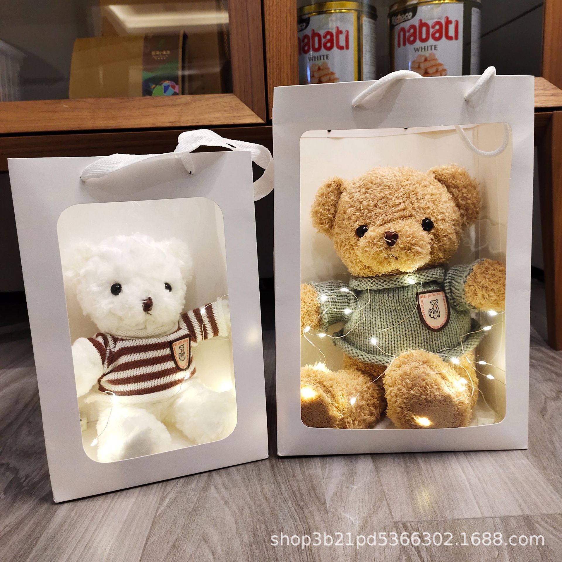 Wholesale Teddy Bear Doll Little Bear Doll Push Plush Toy 38 38 Women&#039;s God Day Birthday Gift for Children