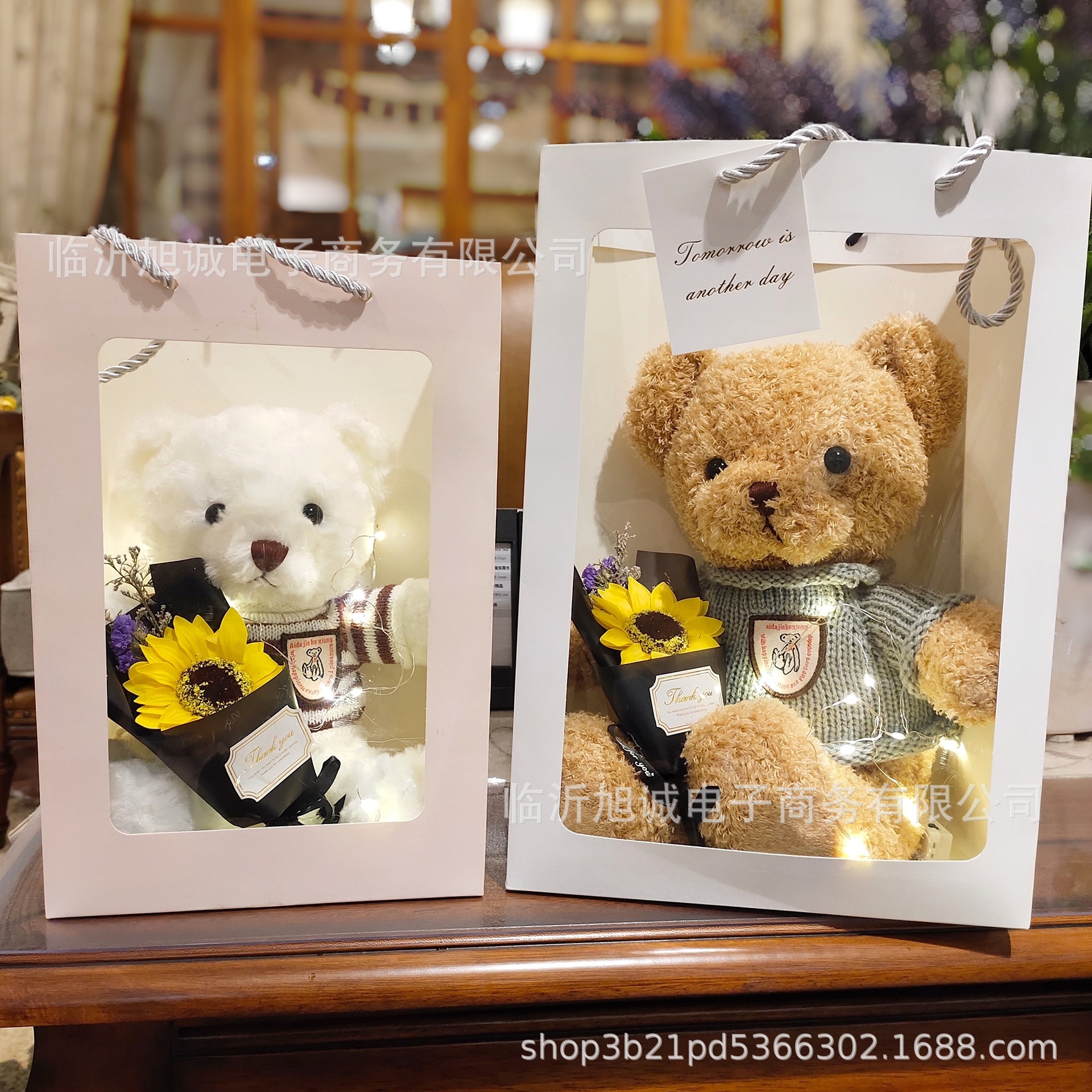 Wholesale Teddy Bear Doll Little Bear Doll Push Plush Toy 38 38 Women&#039;s God Day Birthday Gift for Children