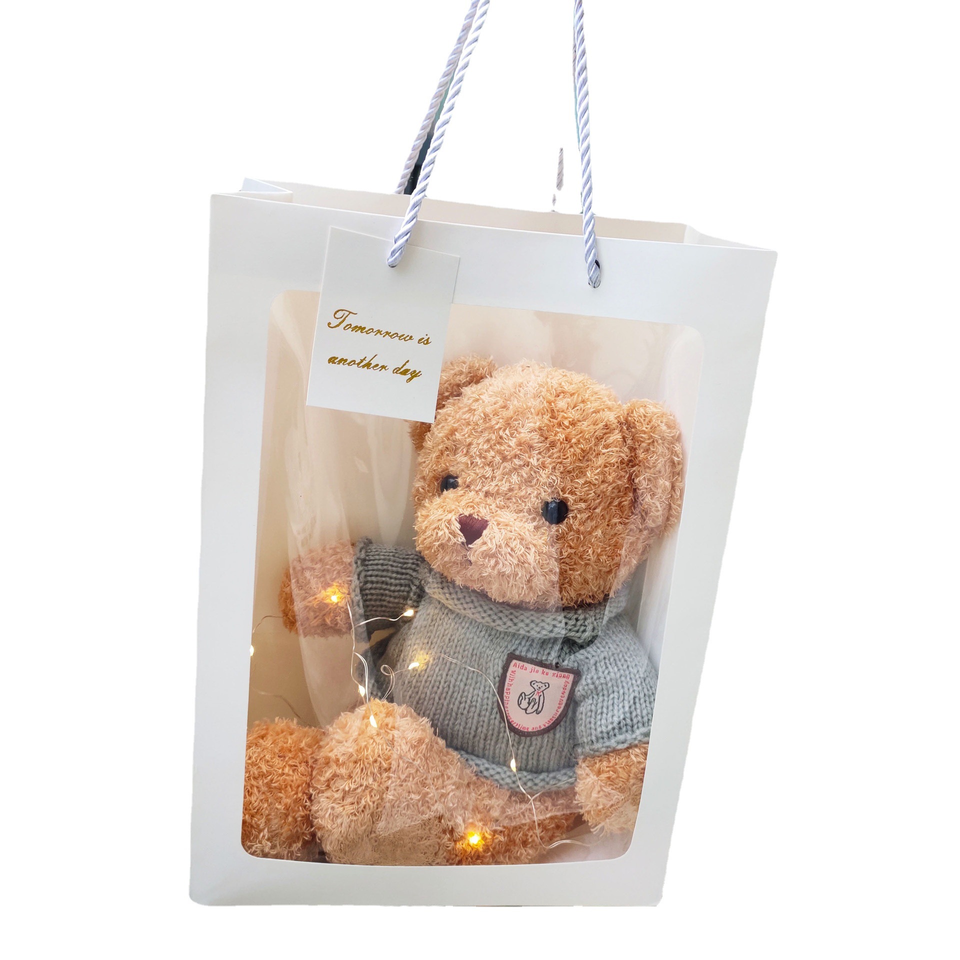 Wholesale Teddy Bear Doll Little Bear Doll Push Plush Toy 38 38 Women&#039;s God Day Birthday Gift for Children