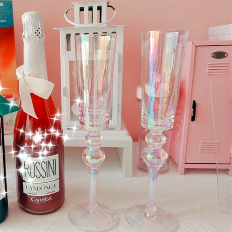 Streamer Rainbow Champagne Glass Crystal Glass Sparkling Wine Glass Dessert Wine Glass Sparkling Wine Cup Ritual Goblet Streamer Rainbow Champagne Glass Crystal Glass Sparkling Wine Glass Dessert Wine Glass Sparkling Wine Cup Ritual Goblet