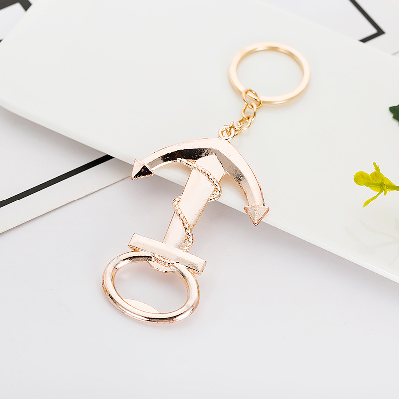 10-18 Creative Wedding Supplies Boat Anchor Keychain Beer Bottle Opener Vintage Keychain Bottle Opener Back Gift