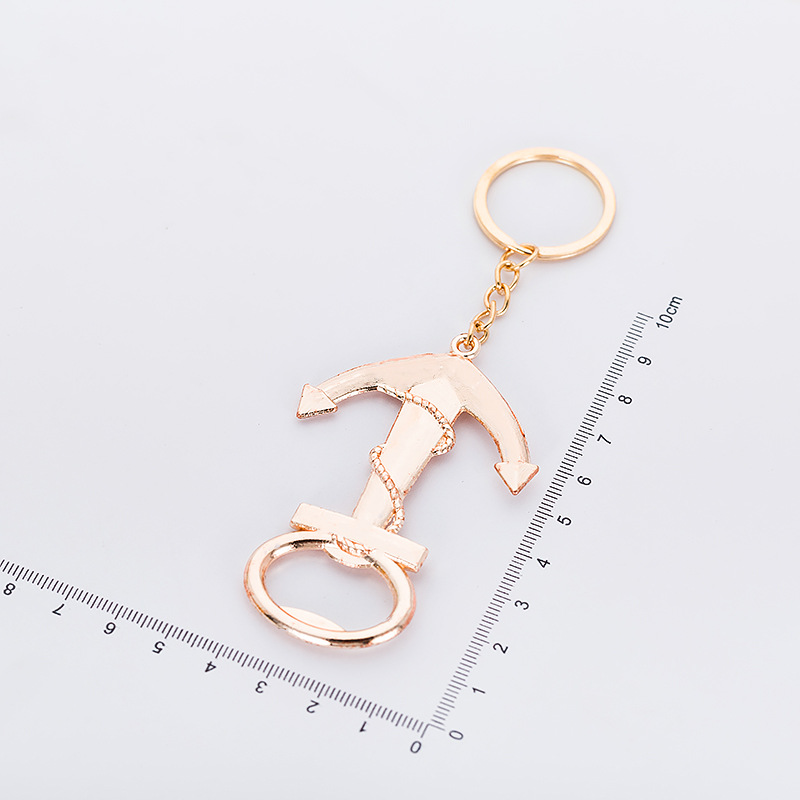 10-18 Creative Wedding Supplies Boat Anchor Keychain Beer Bottle Opener Vintage Keychain Bottle Opener Back Gift