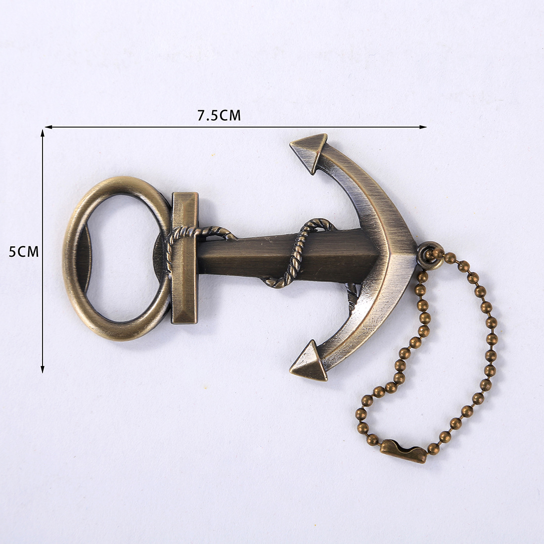 10-18 Creative Wedding Supplies Boat Anchor Keychain Beer Bottle Opener Vintage Keychain Bottle Opener Back Gift