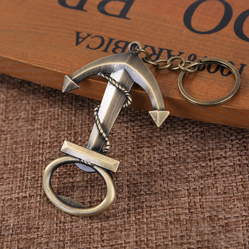 10-18 Creative Wedding Supplies Boat Anchor Keychain Beer Bottle Opener Vintage Keychain Bottle Opener Back Gift