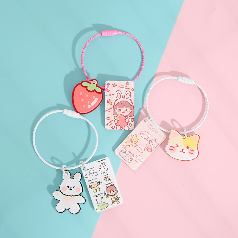 Wedding Keychain Korean Ins Acrylic Keychain Cartoon Student Accessories DIY Creative Keychain Pendant Small Gift