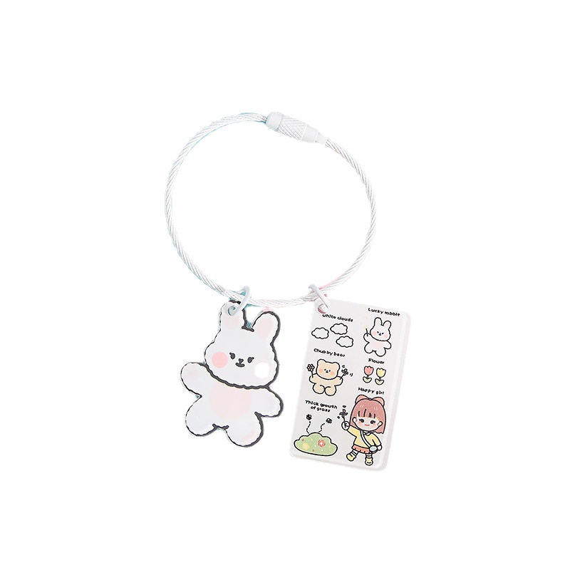 Wedding Keychain Korean Ins Acrylic Keychain Cartoon Student Accessories DIY Creative Keychain Pendant Small Gift