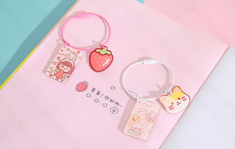 Wedding Keychain Korean Ins Acrylic Keychain Cartoon Student Accessories DIY Creative Keychain Pendant Small Gift