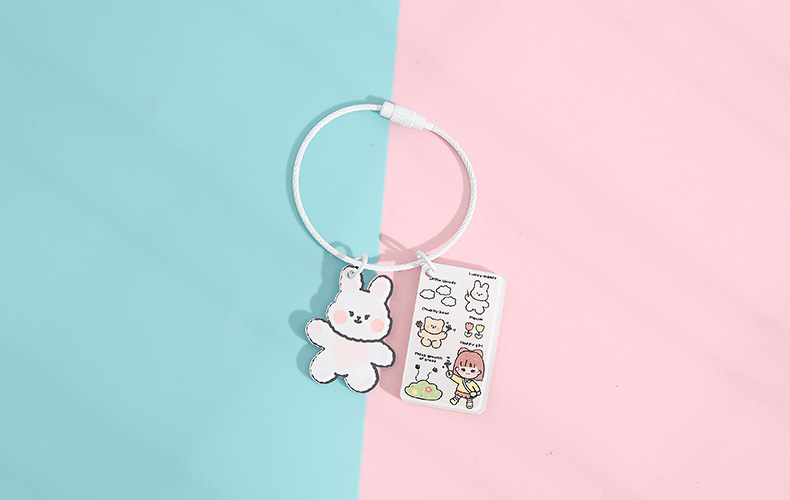Wedding Keychain Korean Ins Acrylic Keychain Cartoon Student Accessories DIY Creative Keychain Pendant Small Gift