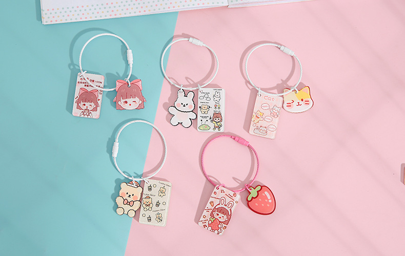 Wedding Keychain Korean Ins Acrylic Keychain Cartoon Student Accessories DIY Creative Keychain Pendant Small Gift
