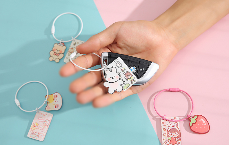Wedding Keychain Korean Ins Acrylic Keychain Cartoon Student Accessories DIY Creative Keychain Pendant Small Gift