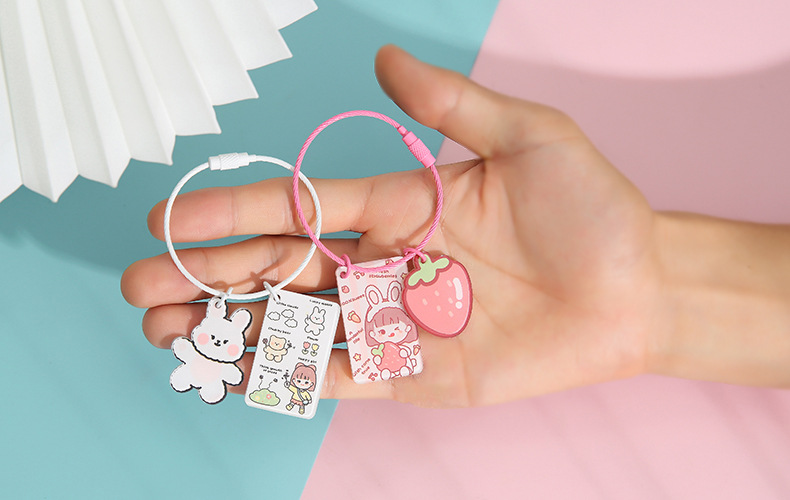 Wedding Keychain Korean Ins Acrylic Keychain Cartoon Student Accessories DIY Creative Keychain Pendant Small Gift