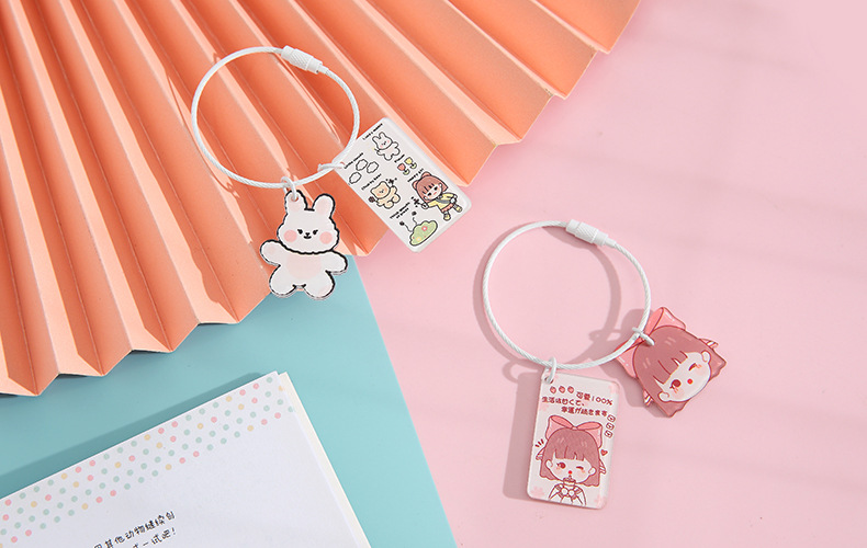 Wedding Keychain Korean Ins Acrylic Keychain Cartoon Student Accessories DIY Creative Keychain Pendant Small Gift