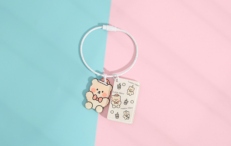 Wedding Keychain Korean Ins Acrylic Keychain Cartoon Student Accessories DIY Creative Keychain Pendant Small Gift