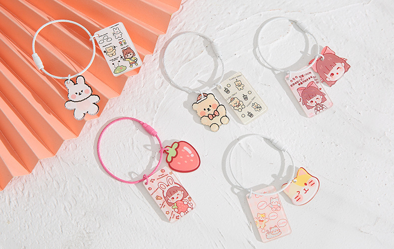 Wedding Keychain Korean Ins Acrylic Keychain Cartoon Student Accessories DIY Creative Keychain Pendant Small Gift