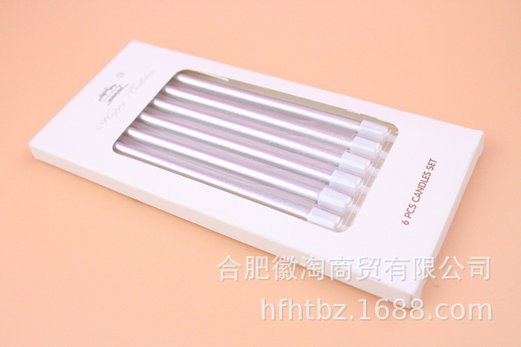 Birthday Cake Candle Party Candle Long Brush Holder Golden Thread Pencil Candle Slender Candle Baking Packaging Whole