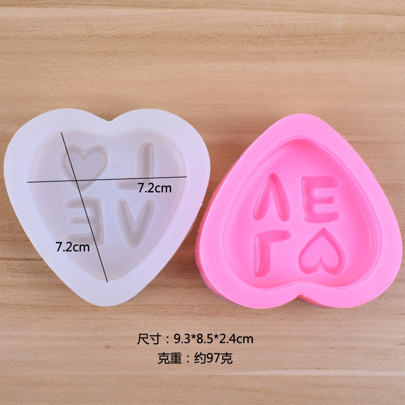 Love Handmade Soap Silicone Mold DIY Letter Love Heart-Shaped Fondant Cake Decoration Candle Mold Spot Wholesale Love Handmade Soap Silicone Mold DIY Letter Love Heart-Shaped Fondant Cake Decoration Candle Mold Spot Wholesale