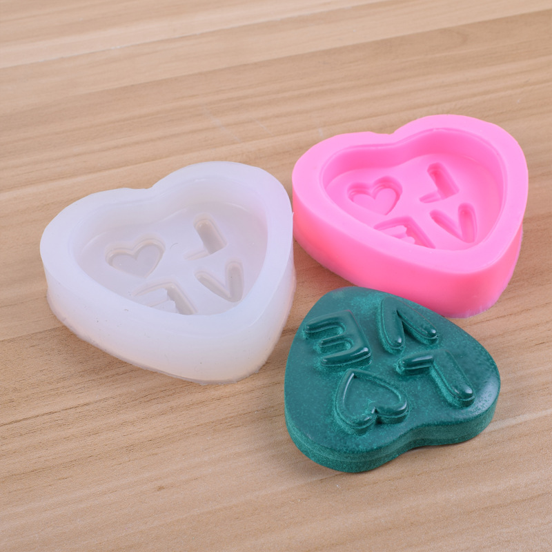 Love Handmade Soap Silicone Mold DIY Letter Love Heart-Shaped Fondant Cake Decoration Candle Mold Spot Wholesale Love Handmade Soap Silicone Mold DIY Letter Love Heart-Shaped Fondant Cake Decoration Candle Mold Spot Wholesale