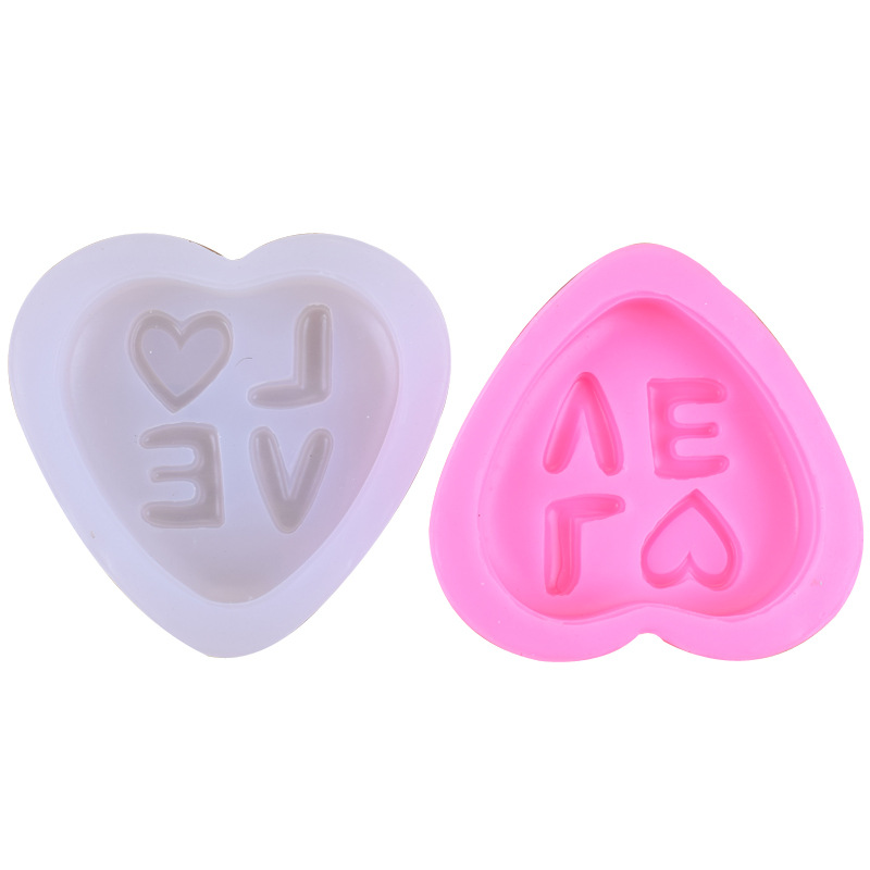 Love Handmade Soap Silicone Mold DIY Letter Love Heart-Shaped Fondant Cake Decoration Candle Mold Spot Wholesale Love Handmade Soap Silicone Mold DIY Letter Love Heart-Shaped Fondant Cake Decoration Candle Mold Spot Wholesale