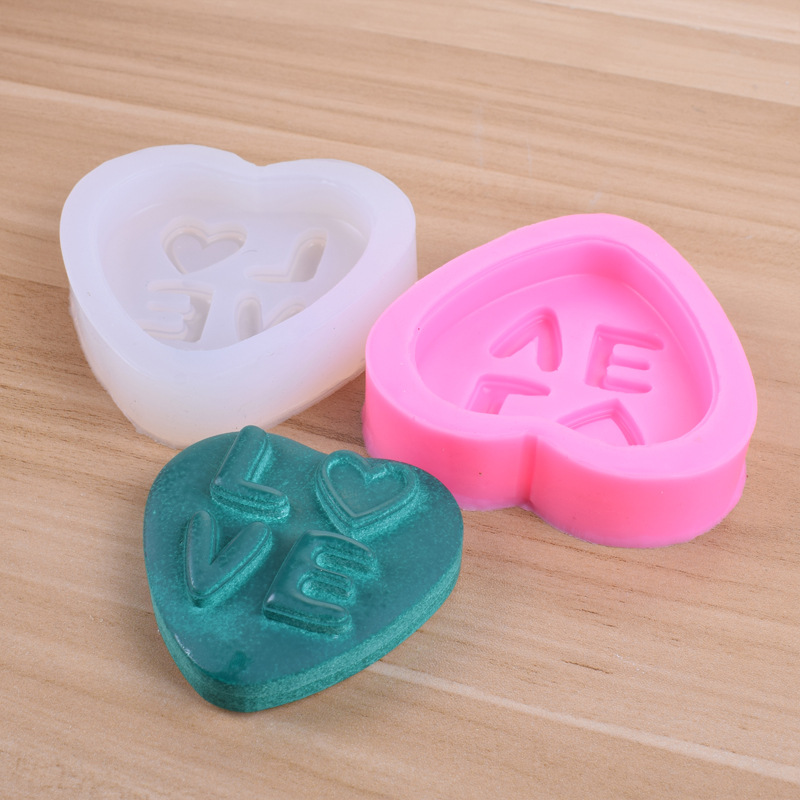 Love Handmade Soap Silicone Mold DIY Letter Love Heart-Shaped Fondant Cake Decoration Candle Mold Spot Wholesale Love Handmade Soap Silicone Mold DIY Letter Love Heart-Shaped Fondant Cake Decoration Candle Mold Spot Wholesale