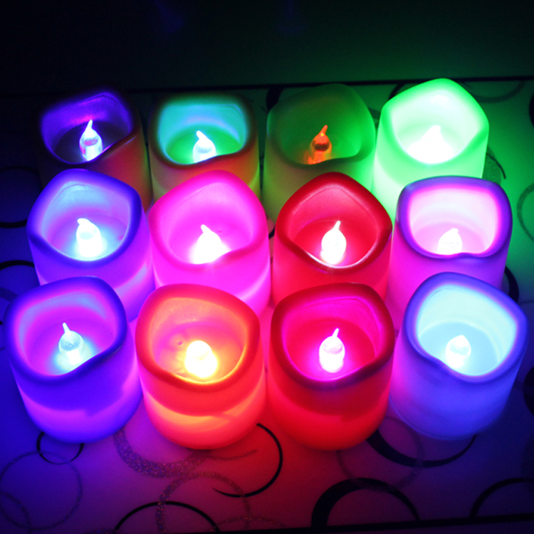 LED big wave fashionable glow smokeless green candle romantic candlelight dinner proposal birthday pair