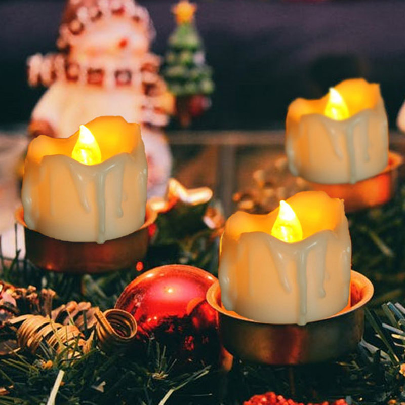 Glow Candle  Candle Light Simulation Candle Christmas Halloween Party Decoration Light-Emitting Candle Light Night Light
