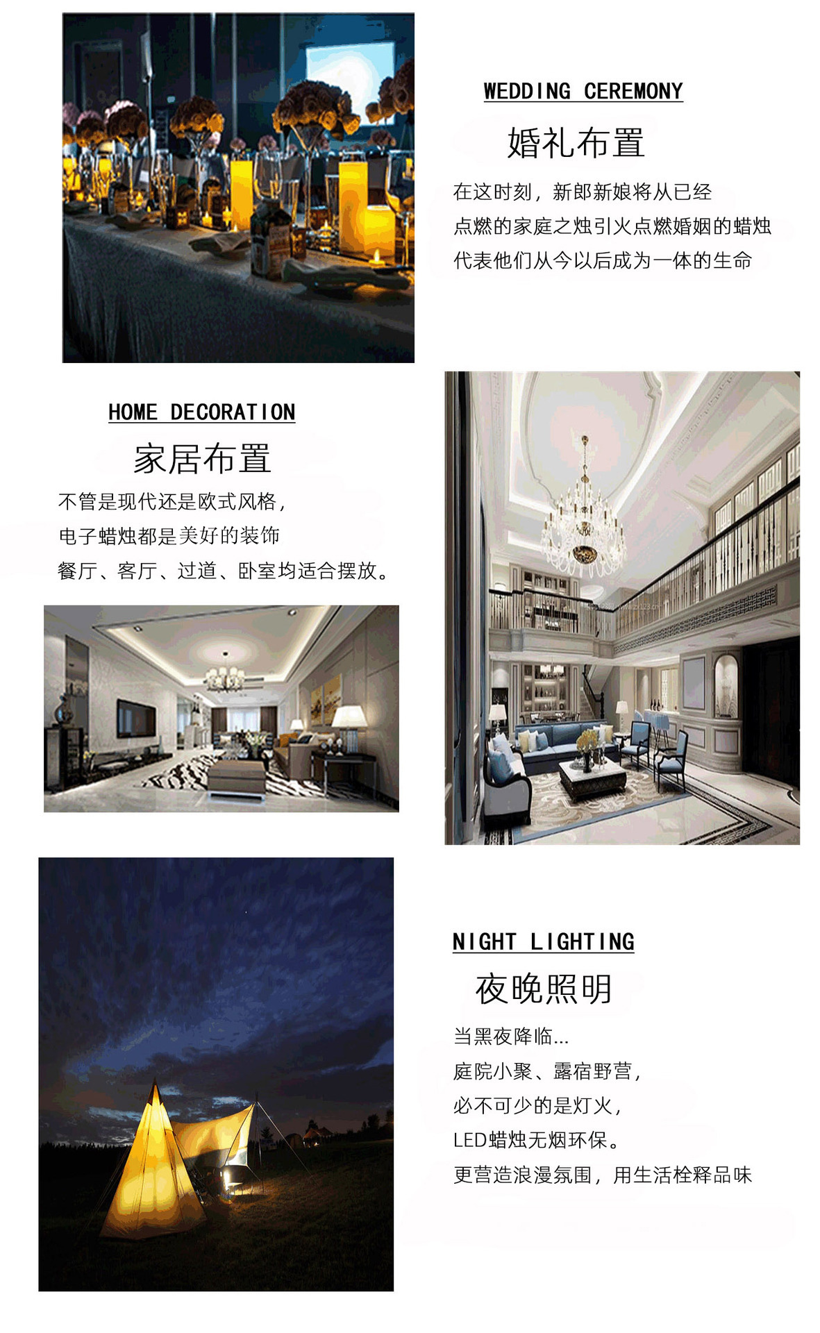 Glow Candle  Candle Light Simulation Candle Christmas Halloween Party Decoration Light-Emitting Candle Light Night Light